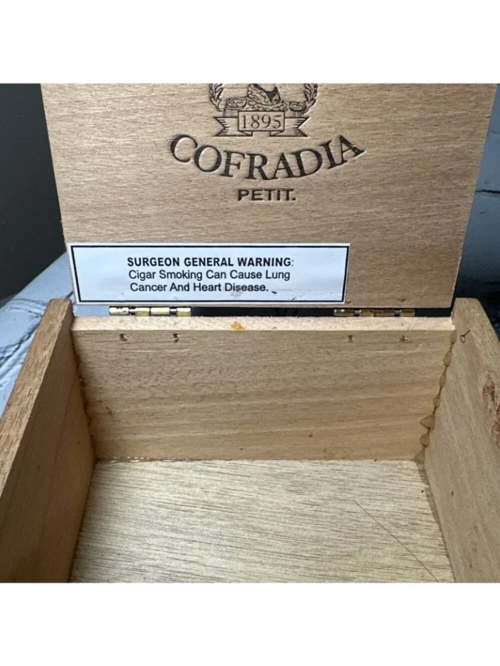 Bolivar Cofradia Petit Empty Wood Cigar Box 5